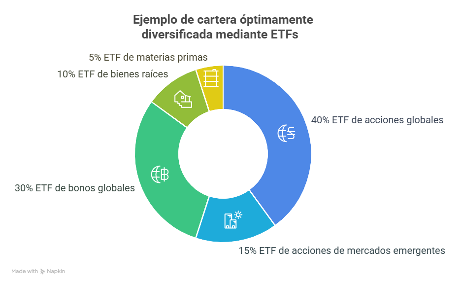  ejemplo de cartera óptimamente diversificada mediante ETFs 